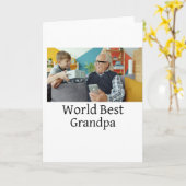 Weltbester Opa Namenstext Sporttext simpl Karte (Gelbe Blume)