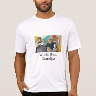 Weltbester Opa Namenstext Sporttext vereinfacht T-Shirt