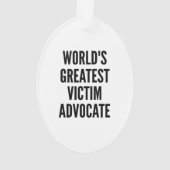 Weltbester Opferanwalt Ornament (Rückseite)