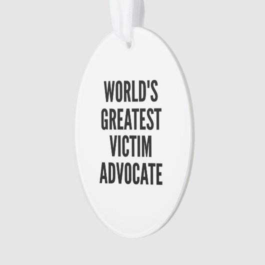 Weltbester Opferanwalt Ornament (Vorderseite)