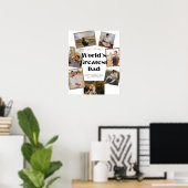 Weltbester Papa 7 Foto-Collage Poster (Heimbüro)