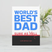 Weltbester Papa Glücklicher Geburtstag Lustige Kar (Stehend Vorderseite)