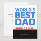 Weltbester Papa Glücklicher Geburtstag Lustige Kar (Vorne/Hinten)