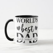 Weltbester Papa Personalisierter Becher Tasse (Links)