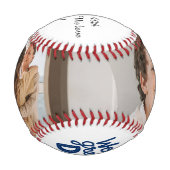'Weltbester Papa' Personalisiertes Geburtstagsgesc Baseball (Rückseite)
