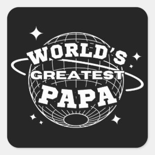 Weltbester Papa Quadratischer Aufkleber
