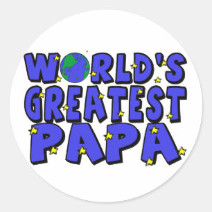 Weltbester Papa Runder Aufkleber