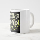 Weltbester Papa Vatertag Jumbo-Tasse (Vorderseite Rechts)