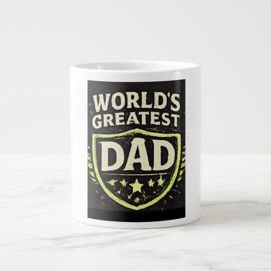 Weltbester Papa Vatertag Jumbo-Tasse (Vorderseite)