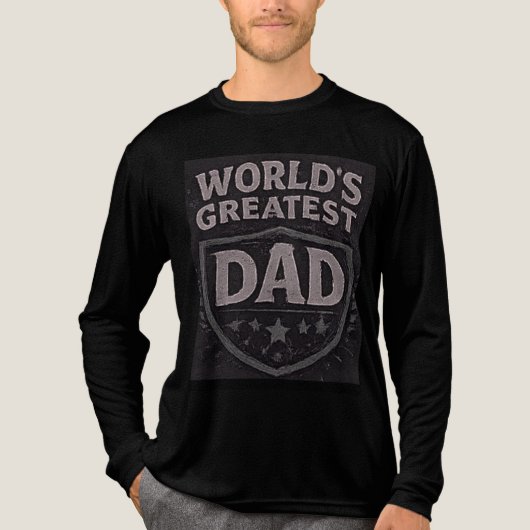Weltbester Papa Vatertag Tri-Blend Shirt (Vorderseite)