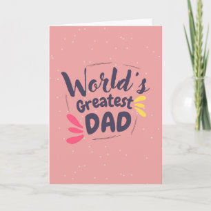 Weltbester Papa - Vatertags-Grußkarte  Karte