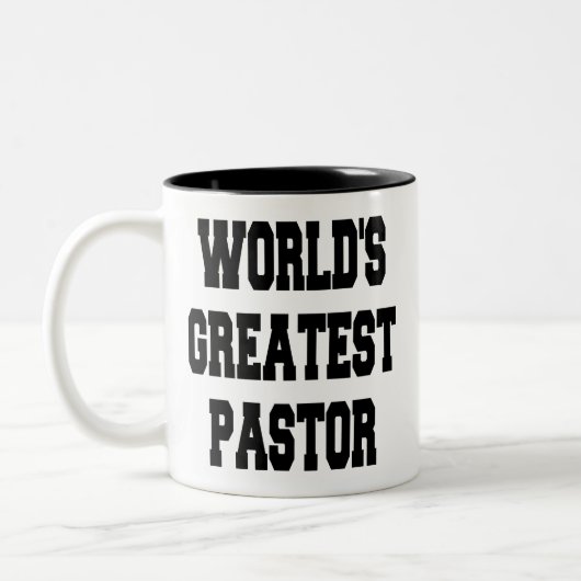 Weltbester Pastor Zweifarbige Tasse (Links)