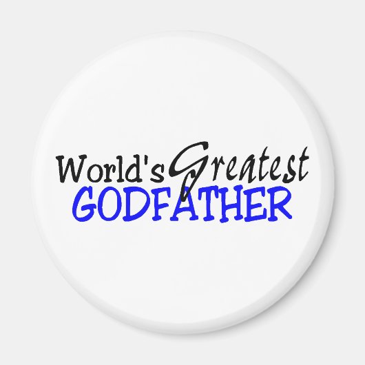 Weltbester Pate Blau Magnet (Vorne)