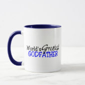 Weltbester Pate-blaues Schwarzes Tasse (Links)