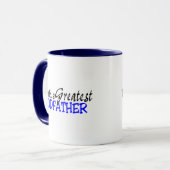 Weltbester Pate-blaues Schwarzes Tasse (Vorderseite Links)