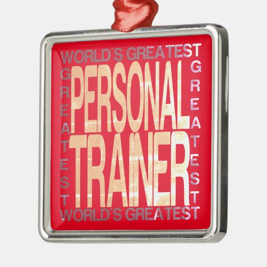 Weltbester Personal Trainer Ornament Aus Metall (Links)