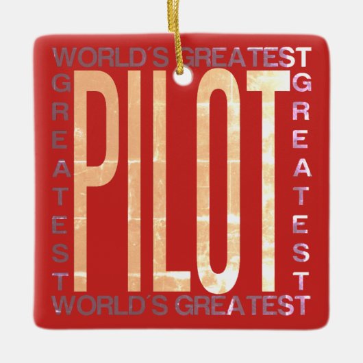 Weltbester Pilot Keramikornament (Vorderseite)