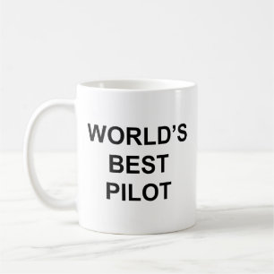 Weltbester Pilot Lustiger Spruch mit schwarzem Tex Kaffeetasse