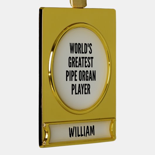 Weltbester Pilotenspieler Banner-Ornament Gold (Rechts)