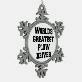 Weltbester Plottreiber Schneeflocken Zinn-Ornament (Links)