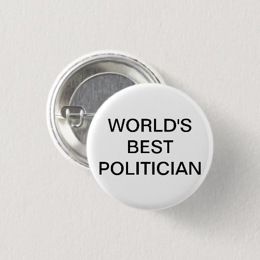 Weltbester Politiker-Knopf Button (Vorne & Hinten)