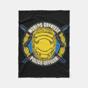 Weltbester Polizei-Offizier Fleecedecke