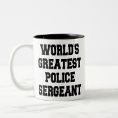 Weltbester Polizeibeamter Zweifarbige Tasse (Links)