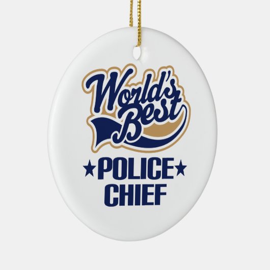 Weltbester Polizeichef Keramikornament (Rechts)