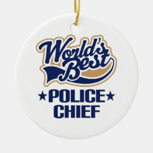 Weltbester Polizeichef Keramikornament