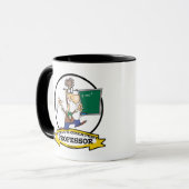 WELTBESTER PROFESSOR MÄNNER CARTOON TASSE (Vorderseite Links)
