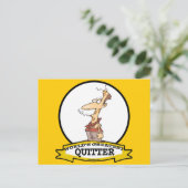 WELTBESTER QUITTER RAUCHER CARTOON POSTKARTE (Stehend Vorderseite)