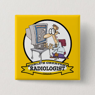 WELTBESTER RADIOLOGISTISCHER MÄNNER CARTOON BUTTON