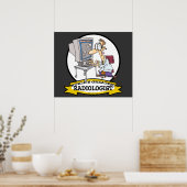 WELTBESTER RADIOLOGISTISCHER MÄNNER CARTOON POSTER (Küche)