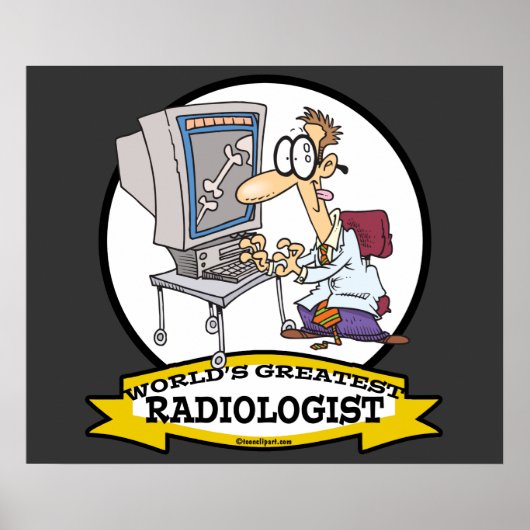 WELTBESTER RADIOLOGISTISCHER MÄNNER CARTOON POSTER (Vorne)