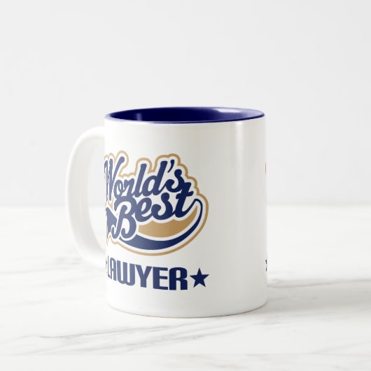 Weltbester Rechtsanwalt Zweifarbige Tasse (Vorderseite Links)