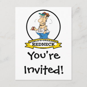 WELTBESTER REDNECK II CARTOON EINLADUNG