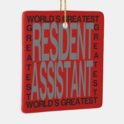 Weltbester Residentassistent Keramikornament (Rechts)