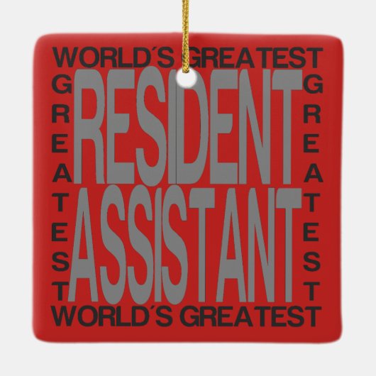 Weltbester Residentassistent Keramikornament (Rückseite)