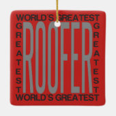 Weltbester Roofer Keramikornament (Rückseite)