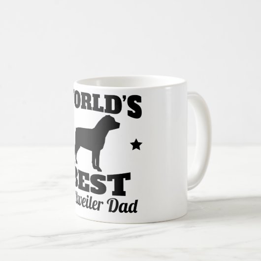 Weltbester Rottweiler Vater Kaffeetasse (VorderseiteRechts)