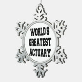 Weltbester Sachverhalt Schneeflocken Zinn-Ornament (Rechts)