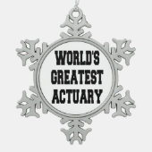 Weltbester Sachverhalt Schneeflocken Zinn-Ornament (Vorderseite)