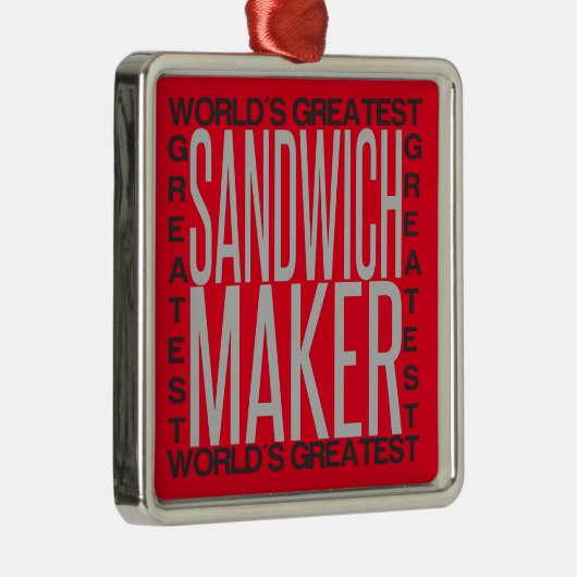 Weltbester Sandwich-Maker Ornament Aus Metall (Rechts)