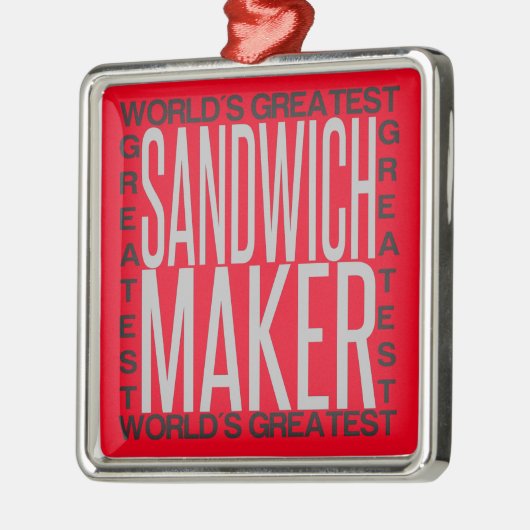 Weltbester Sandwich-Maker Ornament Aus Metall (Links)