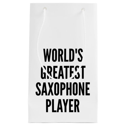 Weltbester Saxophone-Spieler Kleine Geschenktüte (Vorderseite)