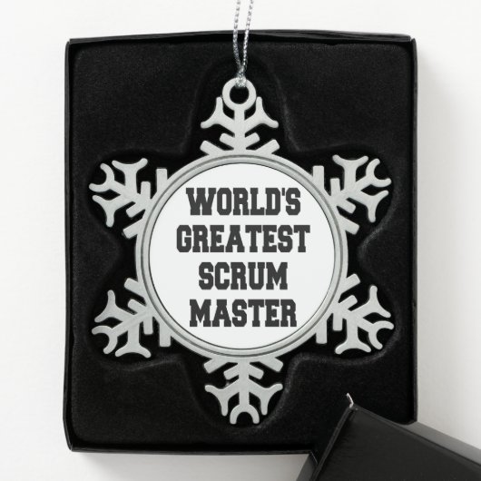 Weltbester Scanner Schneeflocken Zinn-Ornament (Box)