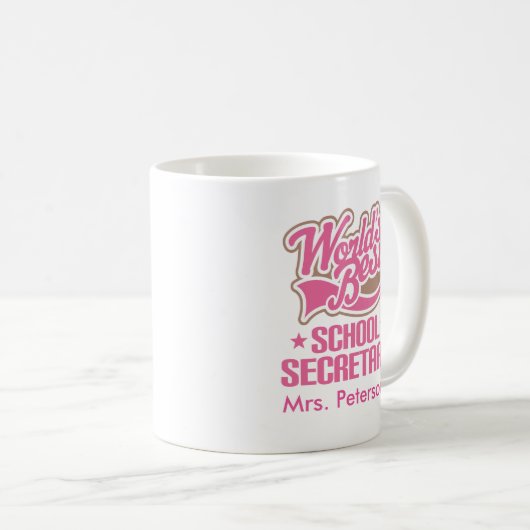 Weltbester Schulsekretär Personalized Mug Kaffeetasse (VorderseiteRechts)
