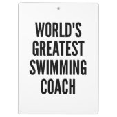 Weltbester Schwimmlehrer Klemmbrett (Rückseite)