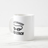 Weltbester Schwimmtrainer Kaffeetasse Geschenk (Vorderseite Links)