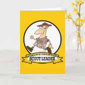 WELTBESTER SCOUT LEADER MÄNNER CARTOON KARTE (Gelbe Blume)